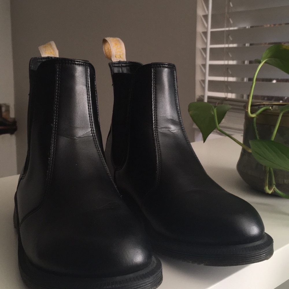 Dr. Martens black leather vegan Chelsea boot